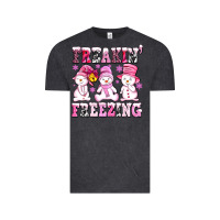 Vintage Black freaking freezing with Snowmans Vintage Tee - AdoDesignShop