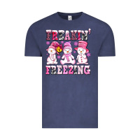 Vintage Denim freaking freezing with Snowmans Vintage Tee - AdoDesignShop