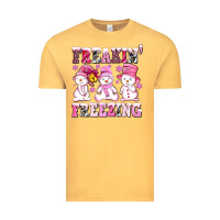 Vintage Mustard freaking freezing with Snowmans Vintage Tee - AdoDesignShop