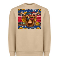 Mushroom 4th of july longhaired cow tumbler Heavyweight Sweatshirt - Jasminsmagicworld