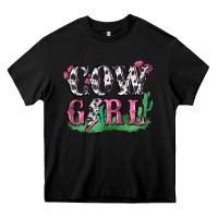 Black cowgirl lightning bolt Heavy Core Tee - Zillion Design Studio