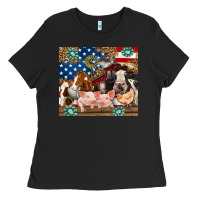 Black American farm animals Ladies Tee - RanaPortraitStore