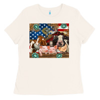 Bone American farm animals Ladies Tee - RanaPortraitStore