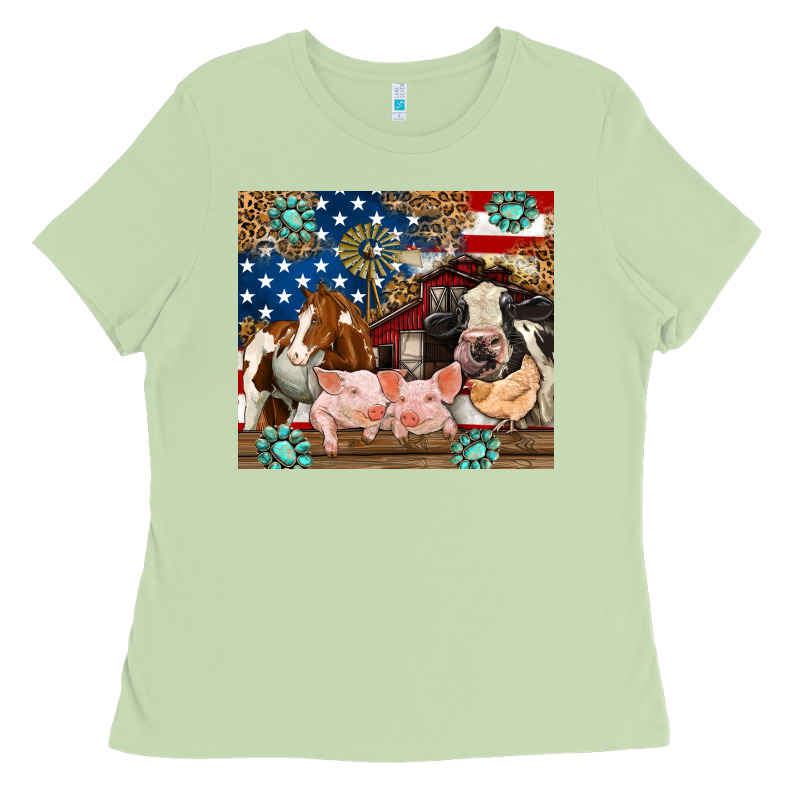 American Farm Animals Ladies Tee by RanaPortraitStore | Teevron