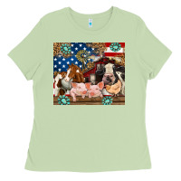 Matcha American farm animals Ladies Tee - RanaPortraitStore
