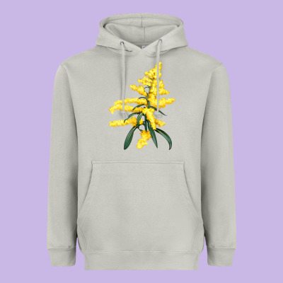 Botanical Goldenrod Heavyweight Hoodie Designed By Lillyallendesigns
