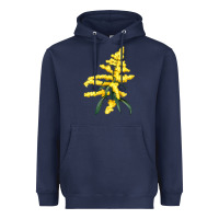 Navy Botanical Goldenrod Heavyweight Hoodie - LillyAllenDesigns