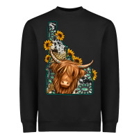 Black idaho map long haired cow Heavyweight Sweatshirt - Jasminsmagicworld