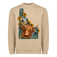 Mushroom idaho map long haired cow Heavyweight Sweatshirt - Jasminsmagicworld