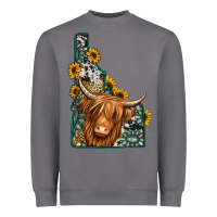 Storm idaho map long haired cow Heavyweight Sweatshirt - Jasminsmagicworld