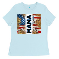 Baby Blue American mama Ladies Tee - RanaPortraitStore