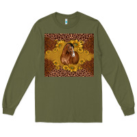 Army Green horse Long Sleeve Tee - BarkalooDesign