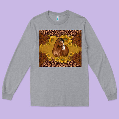 Horse Long Sleeve Tee Designed By Barkaloodesign