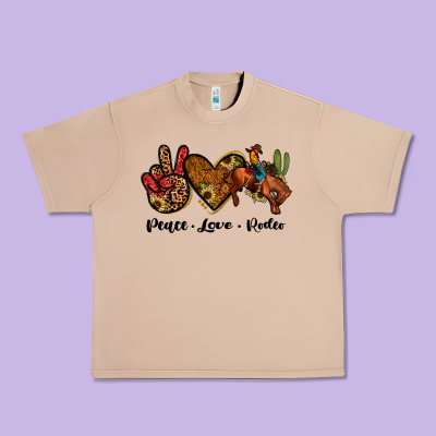 Peace Love Rodeo Urban Heavy Tee Designed By Jahusdesignshop