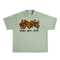 Oil Green peace love rodeo Urban Heavy Tee - JahusDesignShop