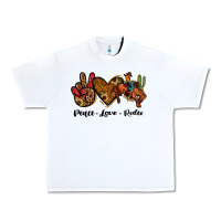 White peace love rodeo Urban Heavy Tee - JahusDesignShop