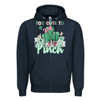 Navy too cute to pinch Zipper Hoodie - MaliasSmallBusiness