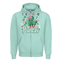 Seafoam too cute to pinch Zipper Hoodie - MaliasSmallBusiness