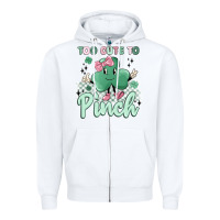 White too cute to pinch Zipper Hoodie - MaliasSmallBusiness