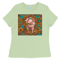 Matcha baby pig Ladies Tee - RanaPortraitStore