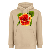 Mushroom Hawaiian Hibiscus Flower Heavyweight Hoodie - LillyAllenDesigns