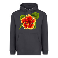 Smoke Hawaiian Hibiscus Flower Heavyweight Hoodie - LillyAllenDesigns