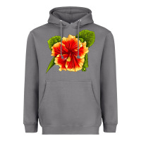 Storm Hawaiian Hibiscus Flower Heavyweight Hoodie - LillyAllenDesigns