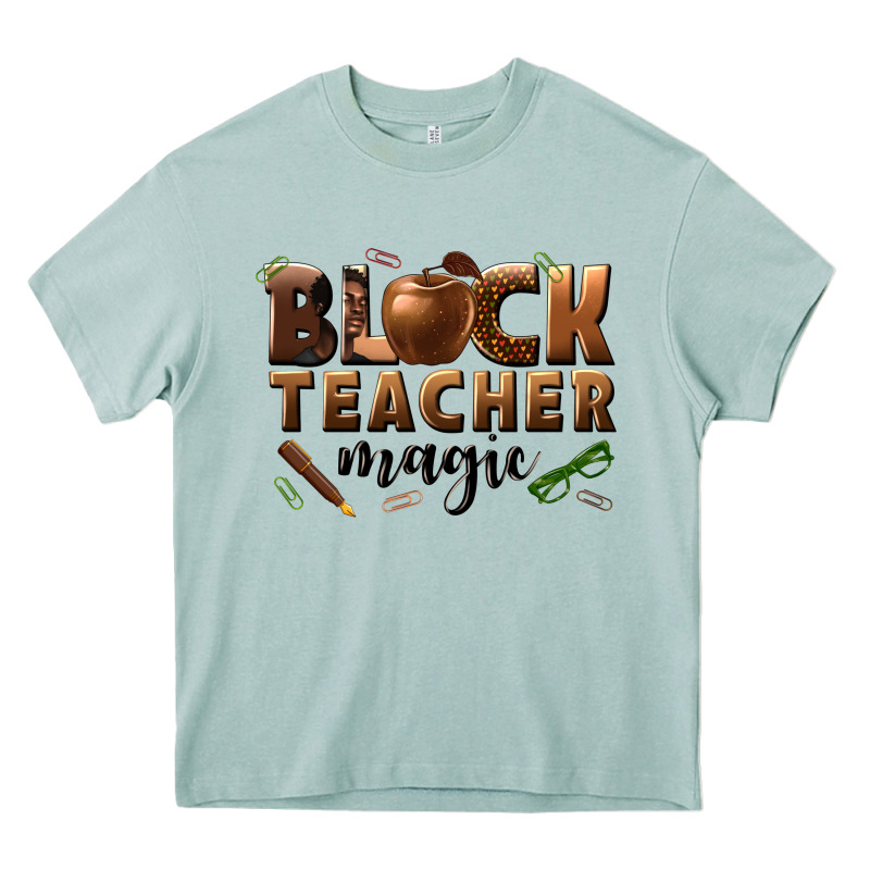 Black Teacher Magic Melanin Male Teacher Heavy Core Tee by texasbilliewilder | Teevron