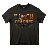 Asphalt black teacher magic melanin male teacher Heavy Core Tee - texasbilliewilder