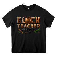 Black black teacher magic melanin male teacher Heavy Core Tee - texasbilliewilder