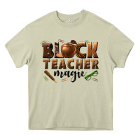 Mossy black teacher magic melanin male teacher Heavy Core Tee - texasbilliewilder