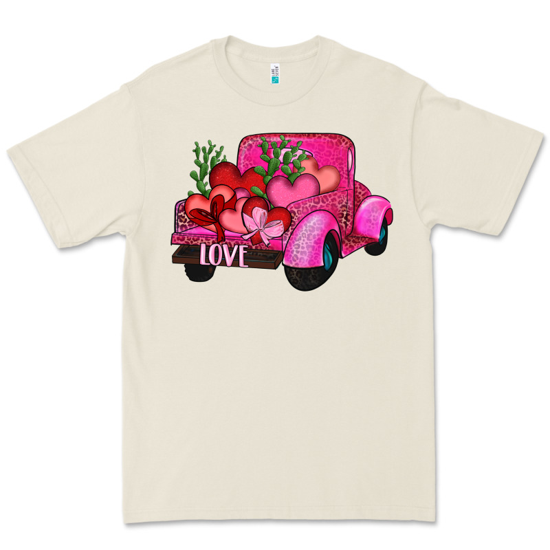 Valentine's Day Heart Cactus Truck Premium Tee by RanaPortraitStore | Teevron