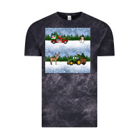 Cloud Black christmas snow truck seamless pattern Vintage Tee - BundleAndBundleShop
