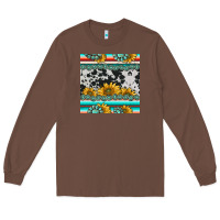 Chestnut sunflower cowhide serape coaster Long Sleeve Tee - BarkalooDesign