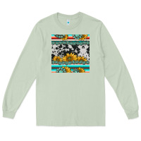 Matcha sunflower cowhide serape coaster Long Sleeve Tee - BarkalooDesign