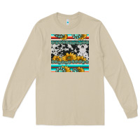 Mushroom sunflower cowhide serape coaster Long Sleeve Tee - BarkalooDesign