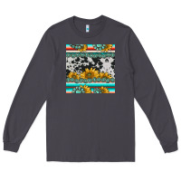Smoke sunflower cowhide serape coaster Long Sleeve Tee - BarkalooDesign