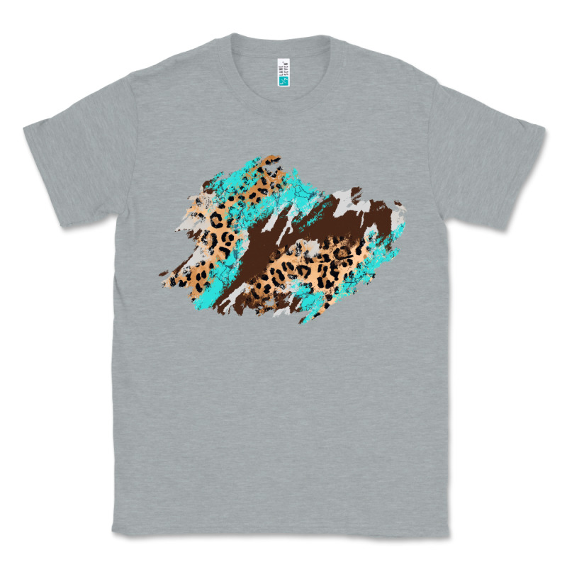 Cowhide Leopard Turquoise Patch Classic Tee by AdoDesignShop | Teevron