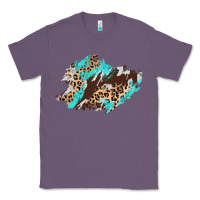 Lavender cowhide leopard turquoise patch Classic Tee - AdoDesignShop