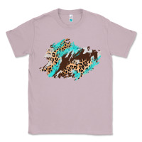 Lilac cowhide leopard turquoise patch Classic Tee - AdoDesignShop