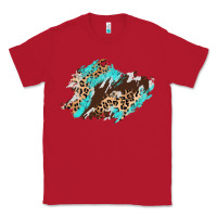 Red cowhide leopard turquoise patch Classic Tee - AdoDesignShop