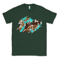 Sports Green cowhide leopard turquoise patch Classic Tee - AdoDesignShop