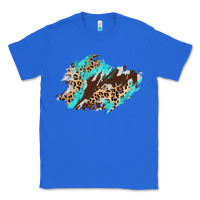 True Royal cowhide leopard turquoise patch Classic Tee - AdoDesignShop