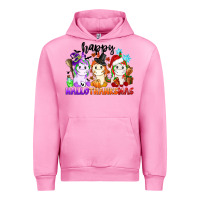 Fuchsia Pink happy hallothanksmas unicorn Urban Hoodie - CowGirlArtShop