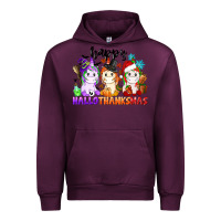 Mauve Wine happy hallothanksmas unicorn Urban Hoodie - CowGirlArtShop
