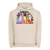 Pigment French Oak happy hallothanksmas unicorn Urban Hoodie - CowGirlArtShop