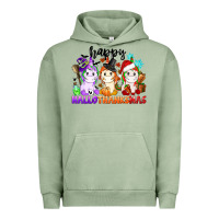 Pigment Oil Green happy hallothanksmas unicorn Urban Hoodie - CowGirlArtShop