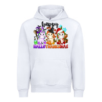 White happy hallothanksmas unicorn Urban Hoodie - CowGirlArtShop