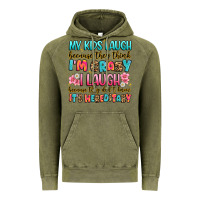 Vintage Olive my kids laugh because they think i'm crazy Vintage Hoodie - JahusDesignShop