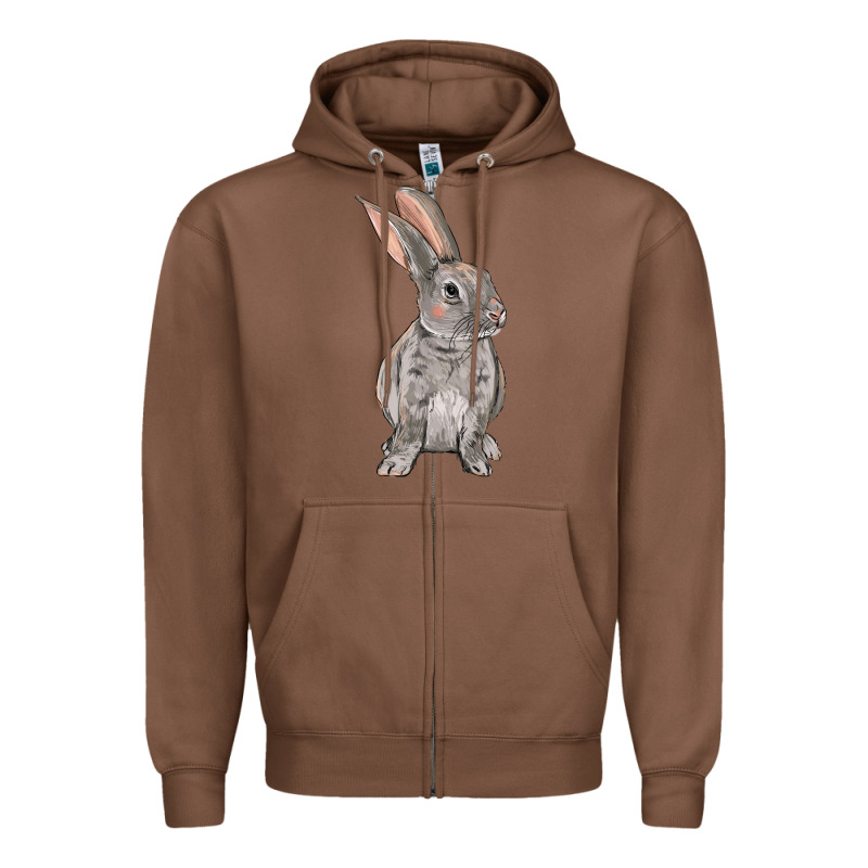 Easter Bunny Zipper Hoodie by NancyCooperArtShop | Teevron